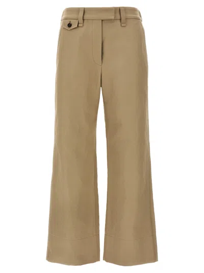 BRUNELLO CUCINELLI BEIGE LINEN COTTON TROUSERS