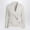 BRUNELLO CUCINELLI BRUNELLO CUCINELLI BEIGE LINEN JACKET WOMEN