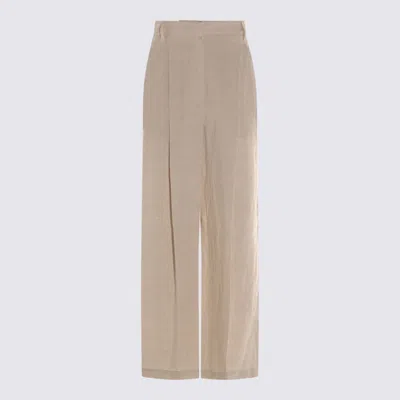 Brunello Cucinelli Beige Linen Pant