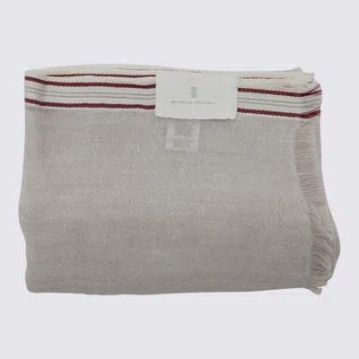 Brunello Cucinelli Beige Linen Scarves