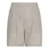 Brunello Cucinelli Beige Linen Shorts In Iuta