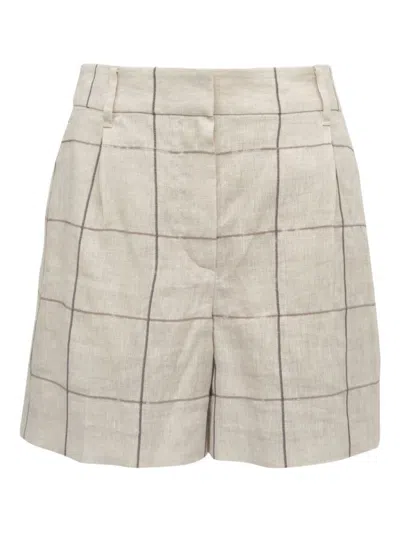 BRUNELLO CUCINELLI BEIGE LINEN SHORTS