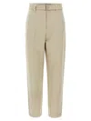 Brunello Cucinelli Women Slouchy Trousers In Sparkling Linen Canvas With Jewellery