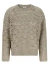 Brunello Cucinelli Micro Sequin Sweater Sweaters And Cardigans Beige In Neutral