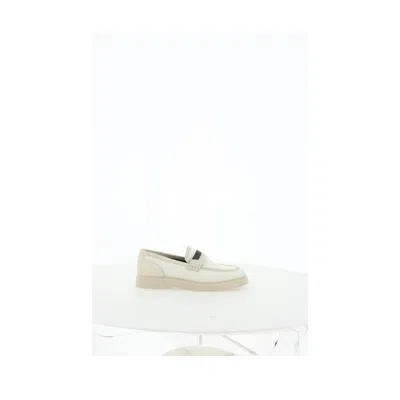 Brunello Cucinelli Beige Loafers Shoes In Sand
