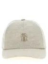 Brunello Cucinelli Beige Logo Baseball Cap In Beige