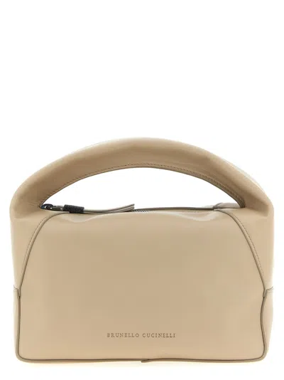 BRUNELLO CUCINELLI BEIGE LOGO HANDBAG