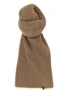 Brunello Cucinelli Monile Cashmere Scarf Scarves And Foulards Beige In Brown