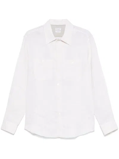 Brunello Cucinelli Beige Long Sleeves Texture Shirt In Neutrals