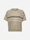 Brunello Cucinelli Lurex Stripes Sweater Sweaters And Cardigans