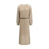 Brunello Cucinelli Beige Mohair Casual Dress In Neutral
