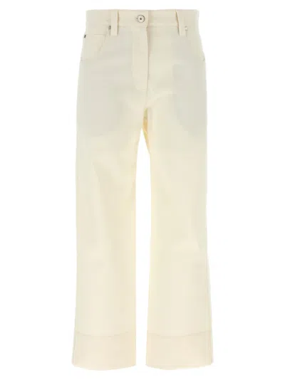 BRUNELLO CUCINELLI BEIGE MONILE CROP PANTS