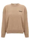 Brunello Cucinelli Monile Crop Sweater Sweaters And Cardigans Beige