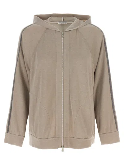 BRUNELLO CUCINELLI BEIGE MONILE HOODIE