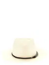 Brunello Cucinelli Beige Monile Textured Fedora Hat In Beige
