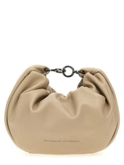 BRUNELLO CUCINELLI BEIGE MONILI CROSSBODY BAG