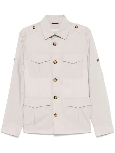 BRUNELLO CUCINELLI BEIGE MULTI-POCKET JACKET