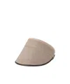 Brunello Cucinelli Straw Visor Hat In Nude