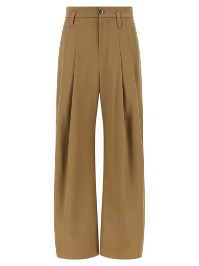 BRUNELLO CUCINELLI BEIGE PLEAT PANTS