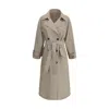Brunello Cucinelli Beige Polyester Coat In Gray