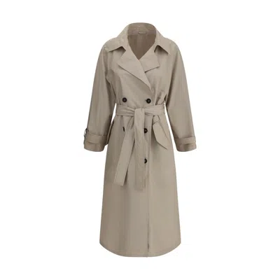 BRUNELLO CUCINELLI BEIGE POLYESTER COAT
