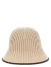 Brunello Cucinelli Embellished Ribbed-knit Bucket Hat In Beige