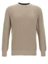 Brunello Cucinelli Ribbed Sweater Sweaters And Cardigans In Beige