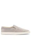 Brunello Cucinelli Light Beige Suede Slip-ons Men