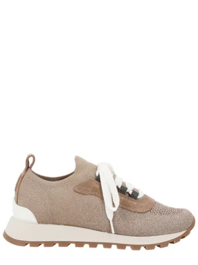 Brunello Cucinelli Beige Runner Sneakers