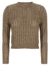 Brunello Cucinelli Rustic Dazzling Net Sweaters And Cardigans Beige