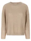 Brunello Cucinelli Sequin Sweater Sweaters And Cardigans In Beige
