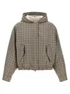 Brunello Cucinelli Shiny Zipper Pull Casual Jackets And Parka Beige
