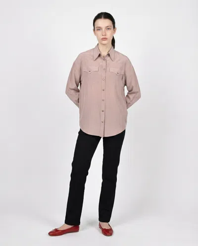 Brunello Cucinelli Beige Silk Women's Shirt In Neutral