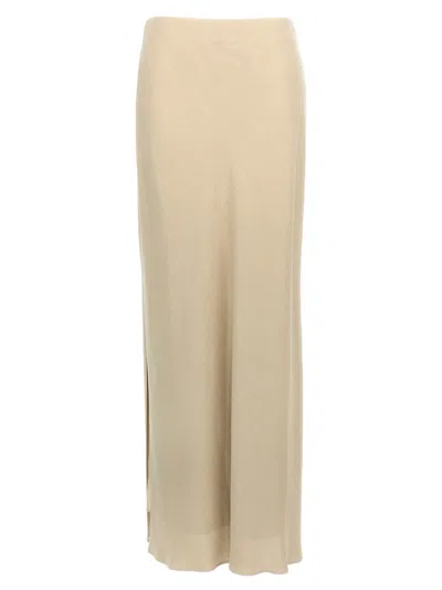 BRUNELLO CUCINELLI BEIGE SLIT SKIRT