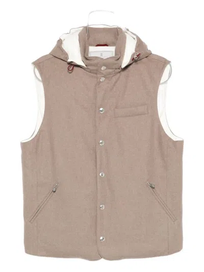 BRUNELLO CUCINELLI BEIGE SOLID VEST