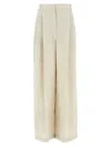 Brunello Cucinelli Relaxed Trousers In Garment Dyed Cotton Linen Cover Up In Beige
