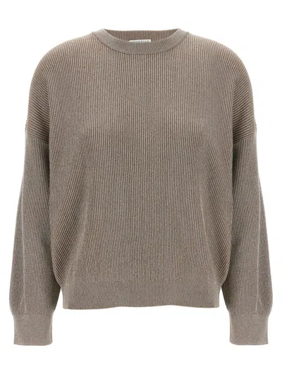 BRUNELLO CUCINELLI BEIGE SPARKLING SWEATER