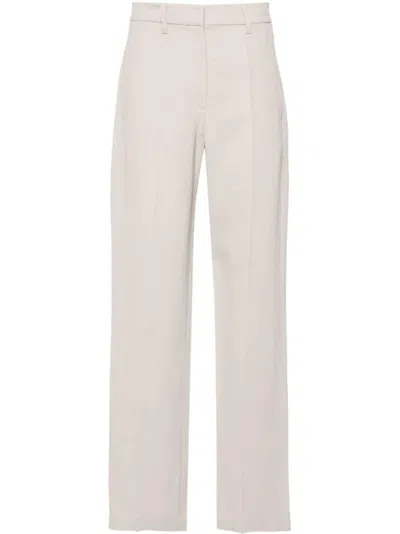 Brunello Cucinelli Monili Bead-embellished Trousers In White