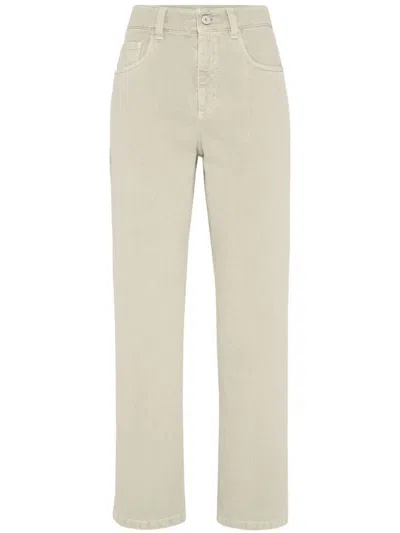 BRUNELLO CUCINELLI BEIGE STRAIGHT-LEG JEANS