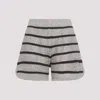Brunello Cucinelli Striped Knit Short In Beige