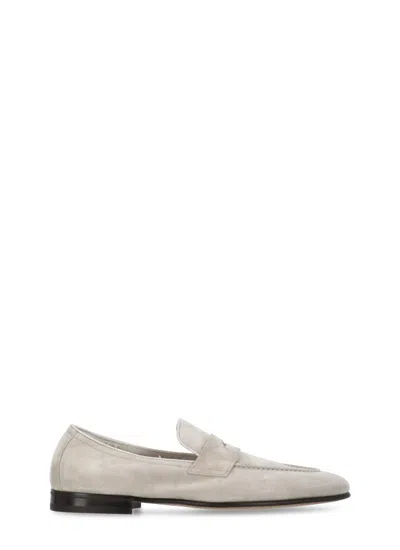 Brunello Cucinelli Beige Suede Leather Loafers