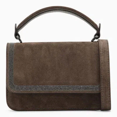 Brunello Cucinelli Beige Suede Leather Small Handbag For Women