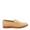 Brunello Cucinelli Loafers With Gold-tone Hardware And Suede Finish In White