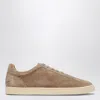 Brunello Cucinelli Suede Low-top Sneakers In Brown