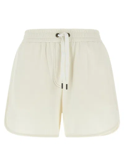BRUNELLO CUCINELLI BEIGE SWEATSHIRT SHORTS