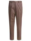 Brunello Cucinelli Tailored Trousers With Back Pockets And Belt Loops In Brown