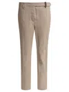 Brunello Cucinelli Beige Tailored Trousers With Minimalistic Design In Neutral