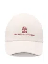 Brunello Cucinelli Corduroy Logo-embroidered Baseball Cap In Neutral