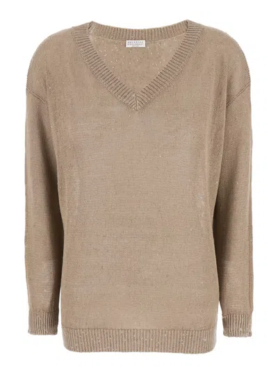 Brunello Cucinelli Sweaters In Brown