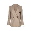 Brunello Cucinelli Beige Virgin Wool Blazer In Brown